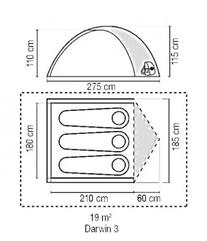 Coleman Zelt Darwin, 3 Personen 4 Coleman Zelt Darwin, 3 Personen – Bild 2