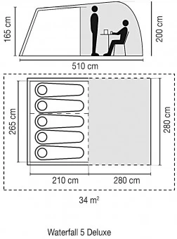 Coleman Zelt Waterfall DeLuxe 4 Coleman Zelt Waterfall DeLuxe – Bild 2
