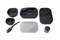 Basic Nature Essgeschirr Set Kunststoff, Schwarz -Robens Store Essgeschirr Set Kunststoff schwarz 4 405337