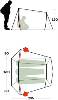 Ferrino Zelt Lightent, Oliv, 2-3 Personen 5 Ferrino Zelt Lightent, Oliv, 2-3 Personen – Bild 3