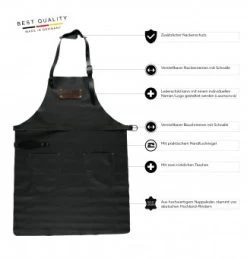 Lederschürze FEUERMEISTER® Schwarz, Riemen Schwarz 14 Lederschürze FEUERMEISTER® Schwarz, Riemen Schwarz -Robens Store Lederschuerze FEUERMEISTER schwarz Riemen schwarz 6 402224