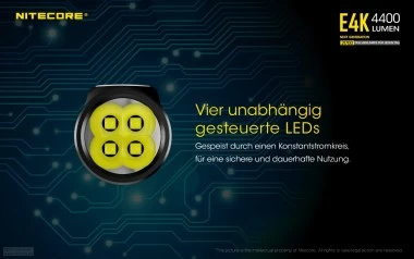 Nitecore E4K 4400 Lumen USB-C 5 Nitecore E4K 4400 Lumen USB-C – Bild 3