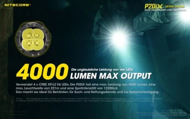 Nitecore P20ix 4000 Lumen USB-C Xtreme Performance 4 Nitecore P20ix 4000 Lumen USB-C Xtreme Performance – Bild 2